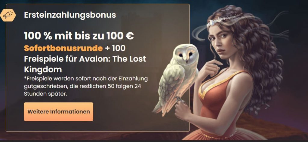 National Casino Willkommensbonus 100 % bis zu 100 €