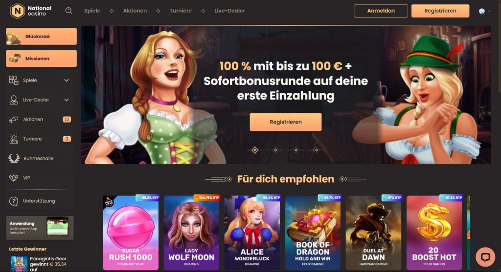 National Casino Willkommensbonus