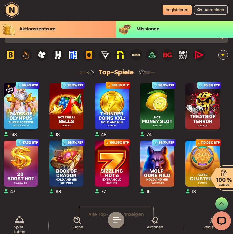 National Casino App auf Smartphone 